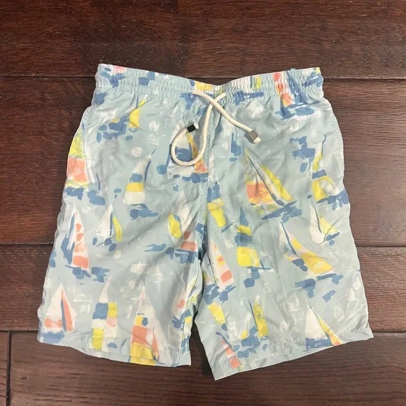 J. McLaughlin Multicolor Swim Shorts ( sailboat) - Picture 1 of 3
